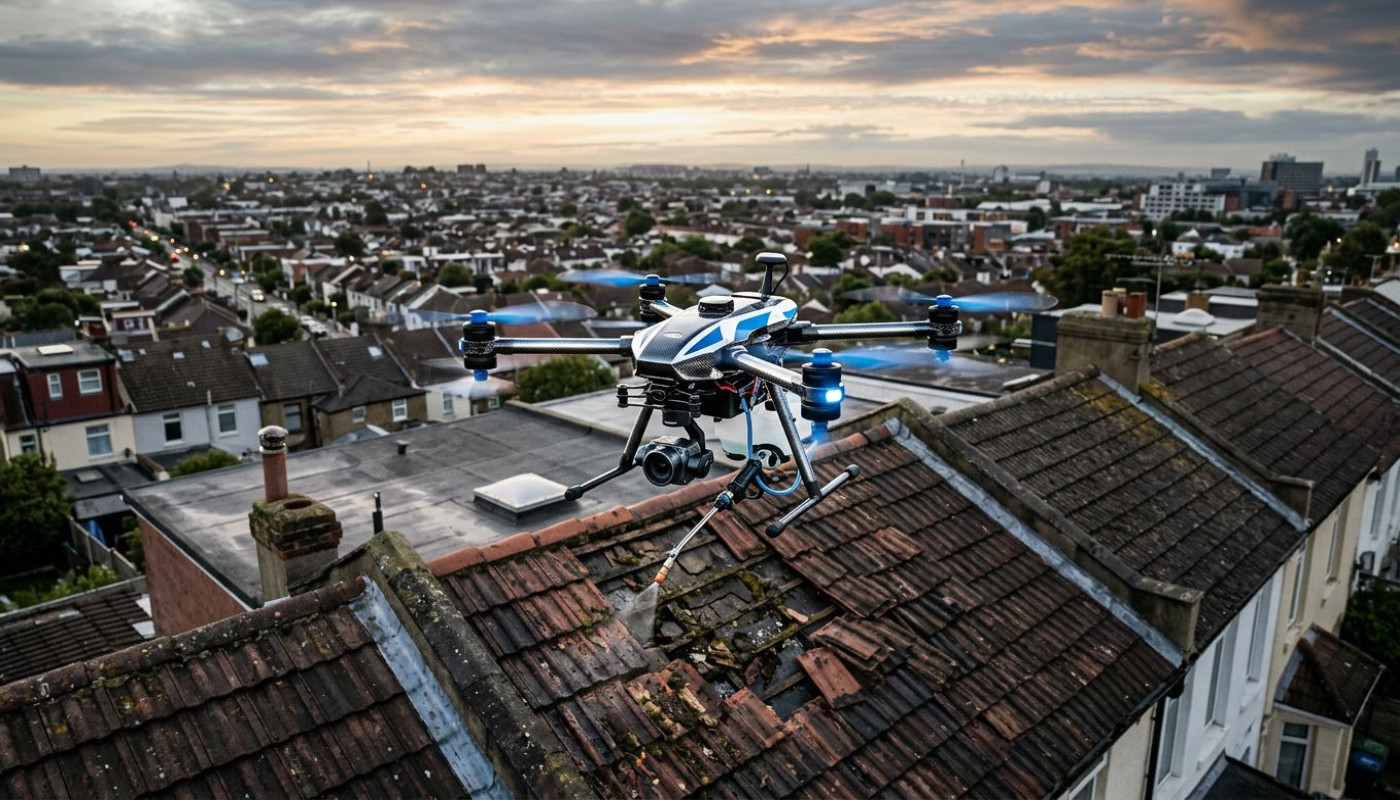 Quand le nettoyage rencontre la technologie : récit d’une toiture sauvée par drone
